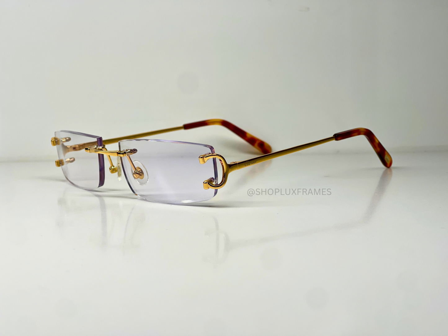 Luxury Big C Frames Clear Rectangle Lens