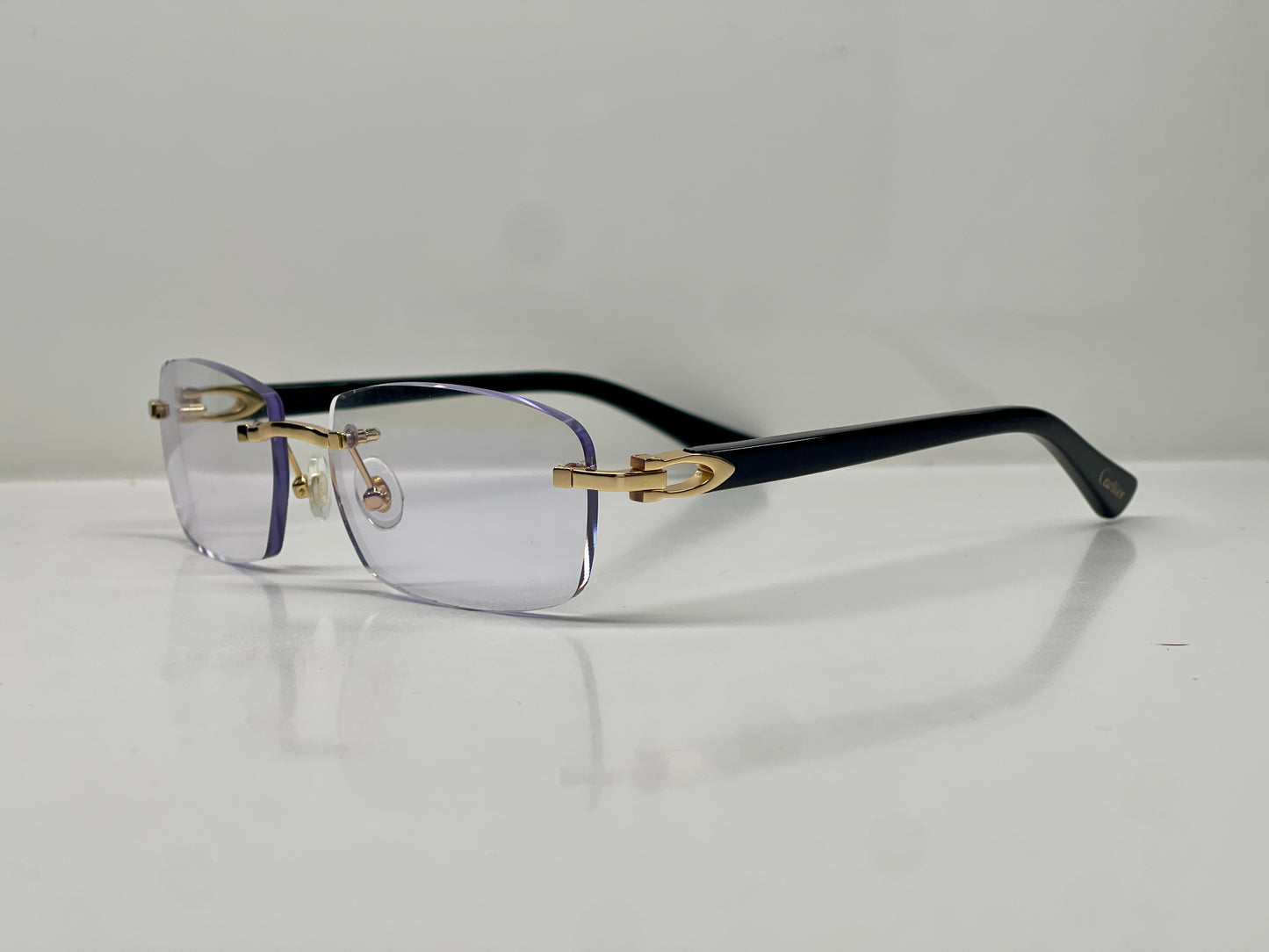 Luxury Black Acetate Frames Clear Lens