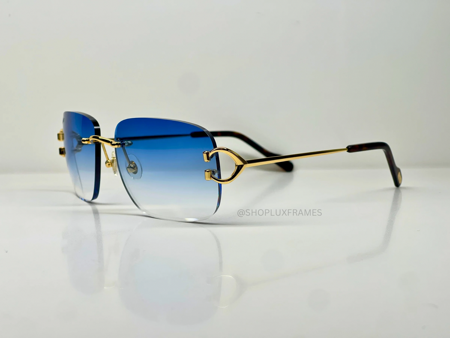 Luxury C Piccadily Classic Frames Blue Lens