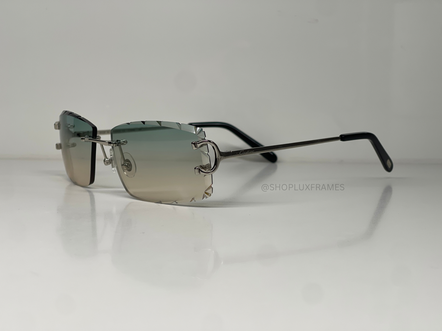 Luxury Big C Frames Diamond Cut Lens