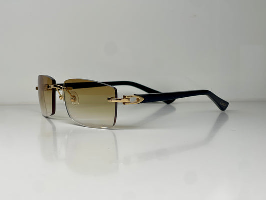 Luxury Black Acetate Frames Brown Lens