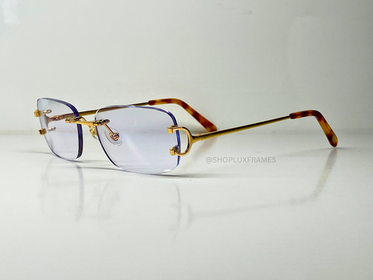 Luxury Big C Frames Clear Rectangle Lens