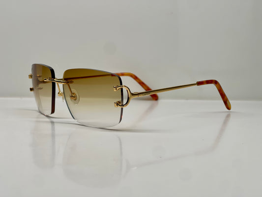 Luxury Big C Frames Square Brown Lens