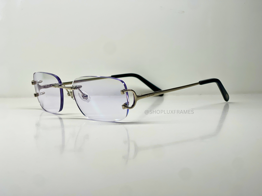 Luxury Big C Frames Clear Rectangle Lens
