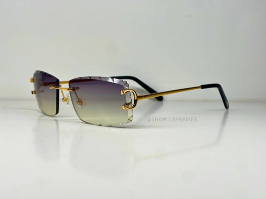 Luxury Big C Frames Diamond Cut Lens
