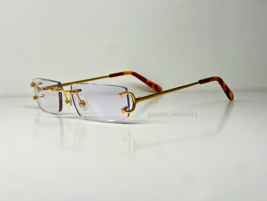 Luxury Big C Frames Clear Rectangle Lens