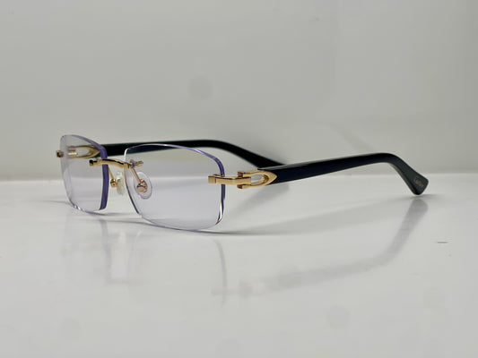 Luxury Black Acetate Frames Clear Lens