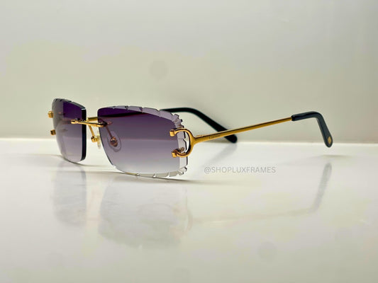 Luxury Big C Frames Diamond Cut Lens
