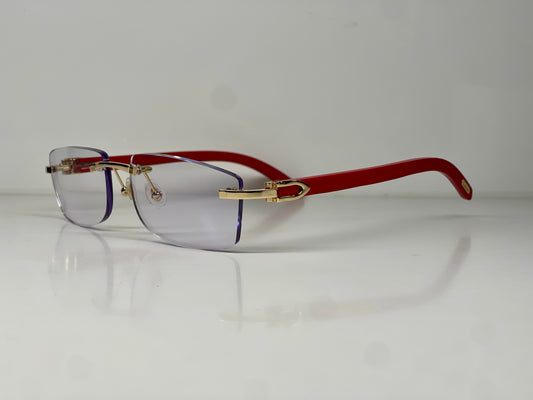 Luxury Redwood Frames Clear Lens